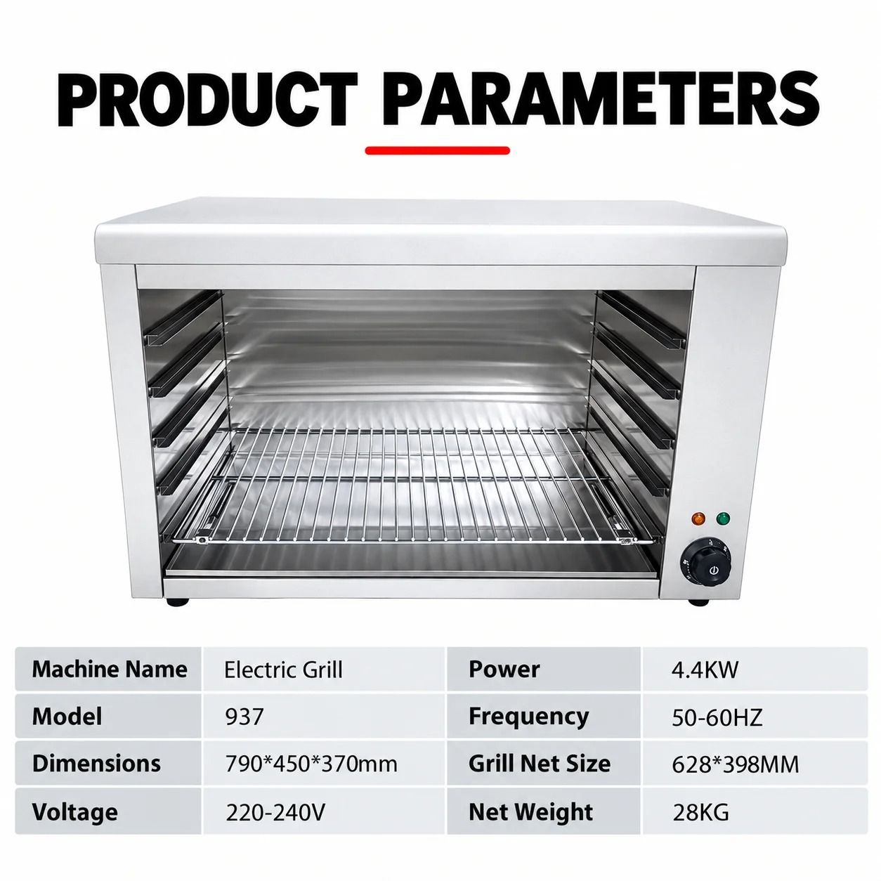 Salamander Stainless Steel 220V Electric Heating Appliance – 2000W, 11–20L Capacity