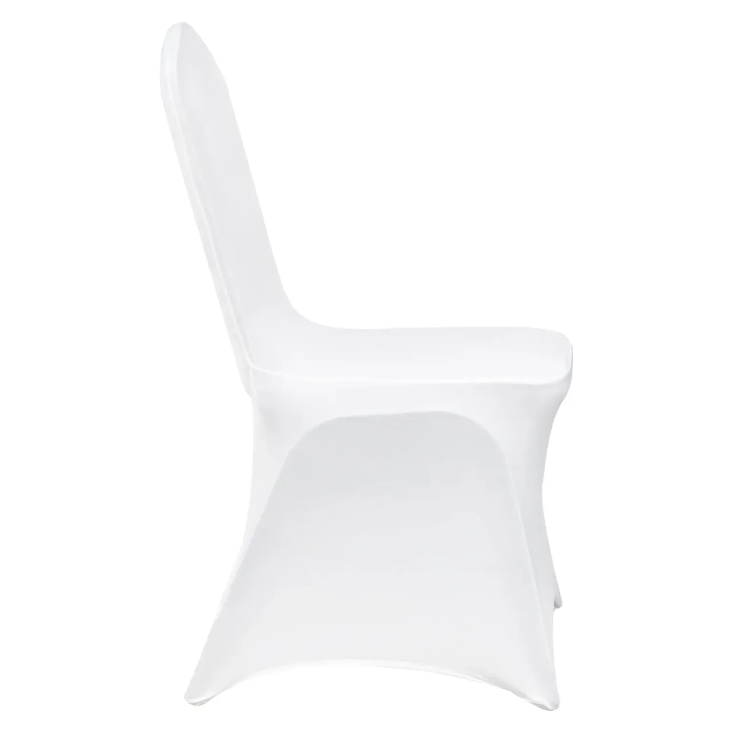 50PCS White Spandex Folding Chair Covers, Stretch Washable Universal Slipcovers for Events &amp; Weddings