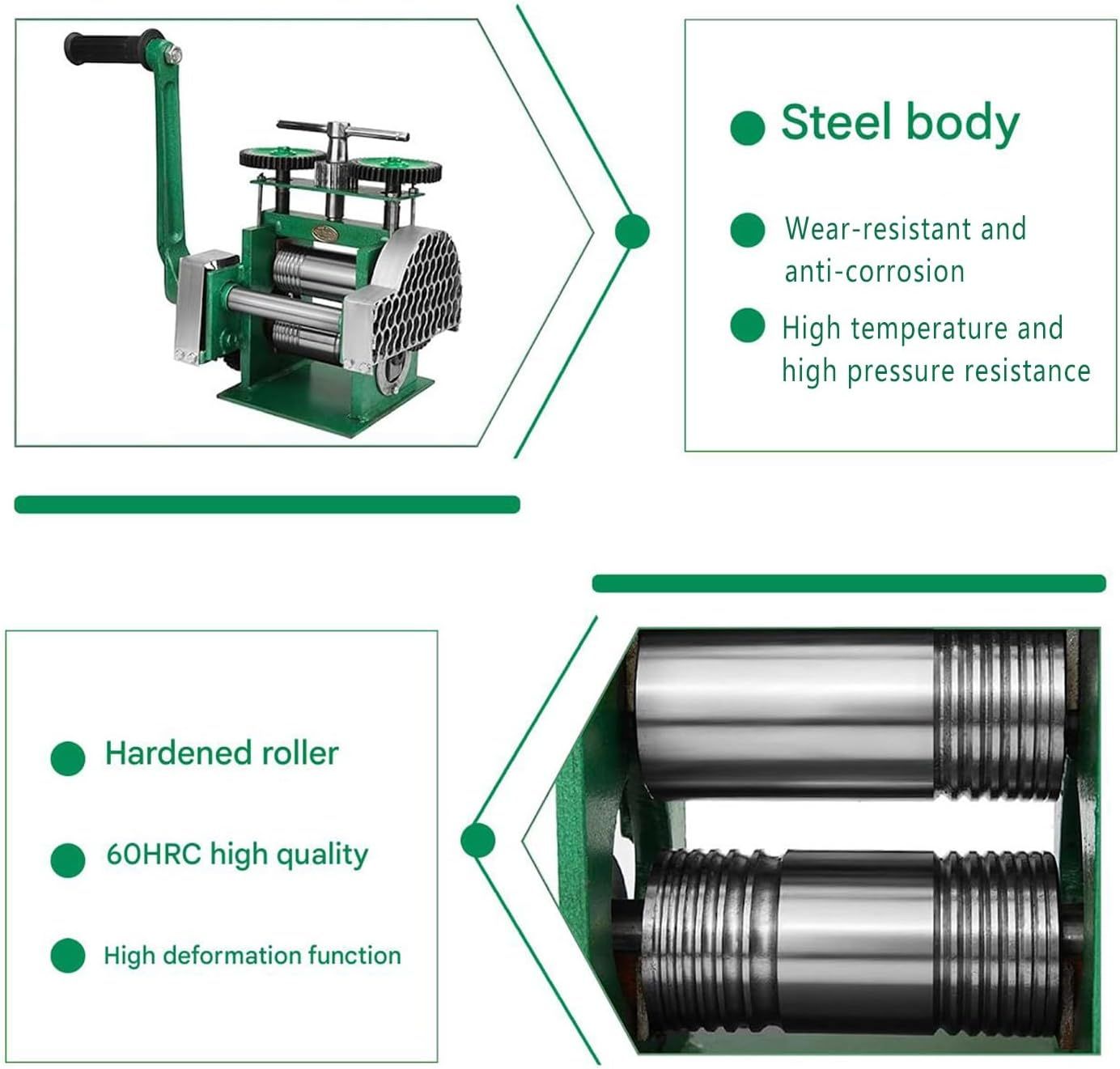 Manual Jewelry Rolling Mill Metal Sheet &amp; Wire Roller