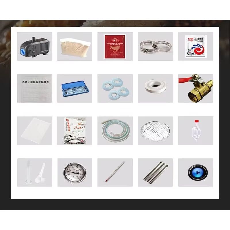 12L/20L/30L/50L 2-Pot DIY Home Brewing Moonshine Alcohol Water Distiller - Stainless Steel Distillation Kit with Thermometer, Silver Coils, and Copper Coils for Spirits, Essential Oils, and Purified