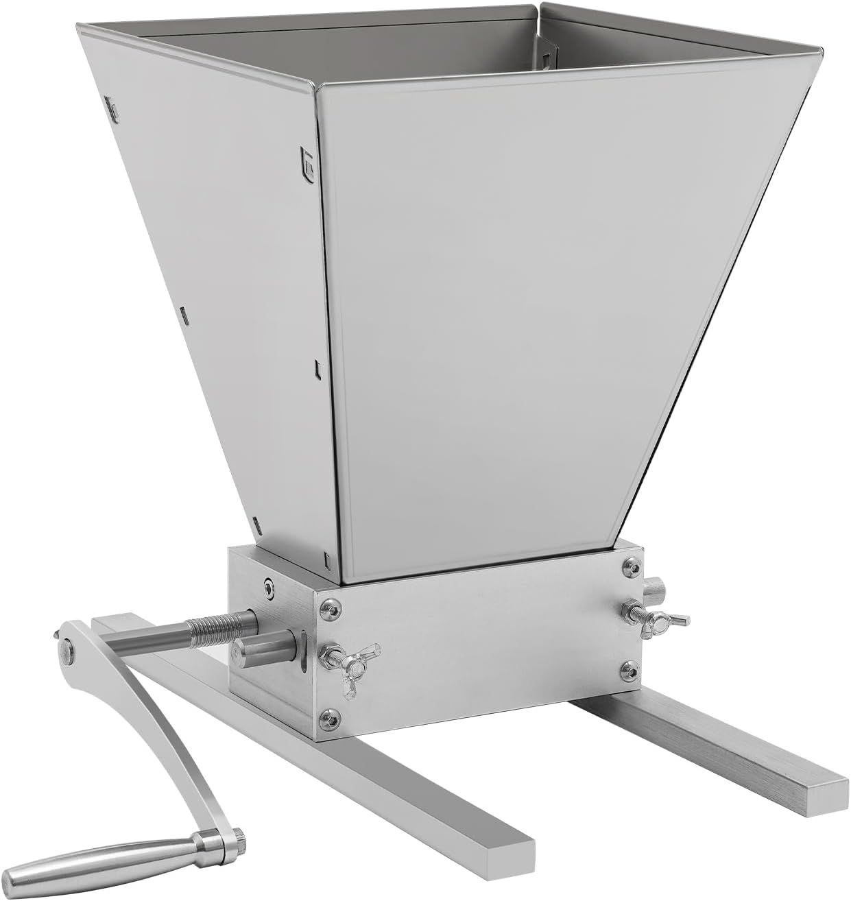 Manual Grain Mill Grinder Adjustable Roller 4L Barley Wheat Crusher