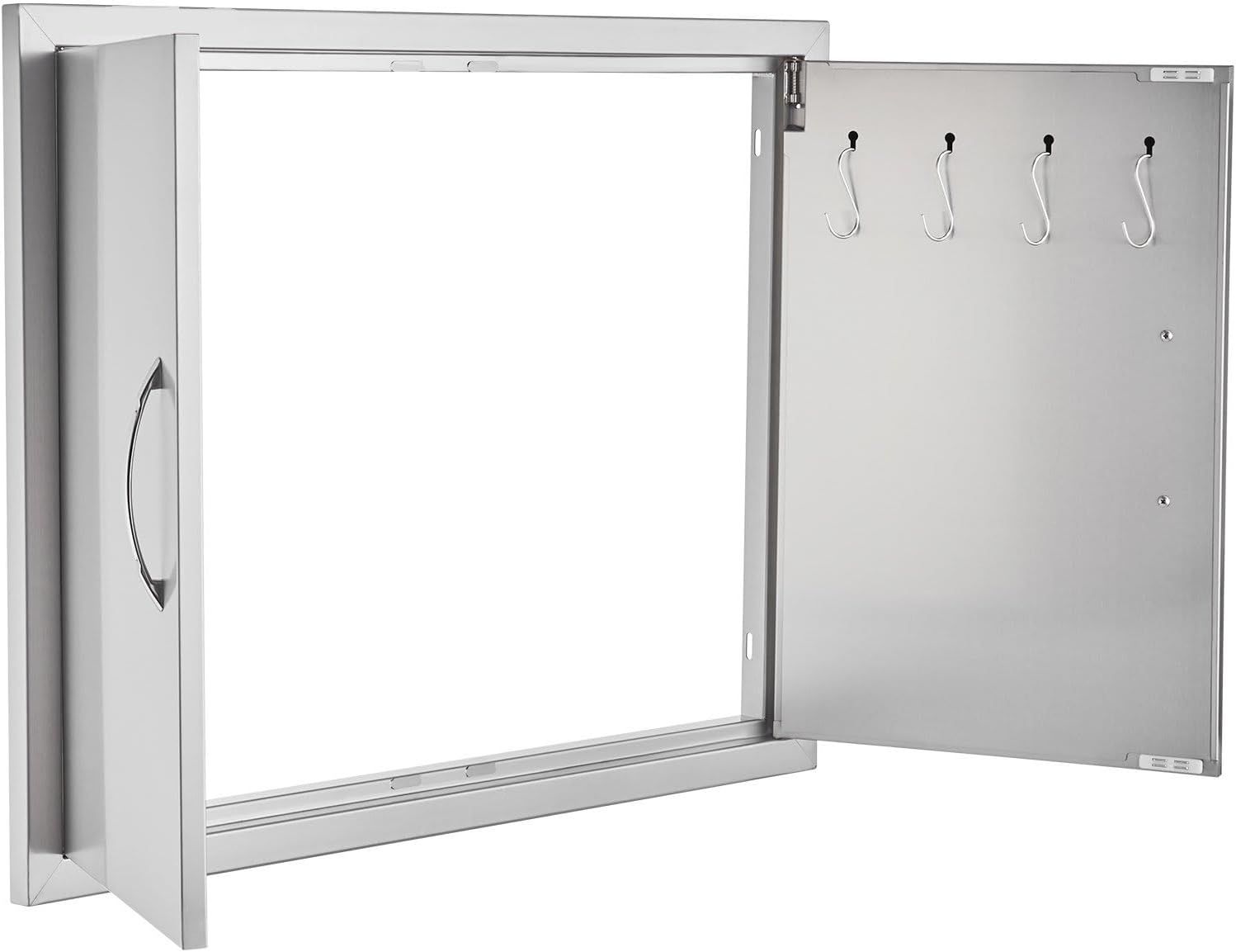 BBQ Access Door 79x61cm Stainless Steel Double