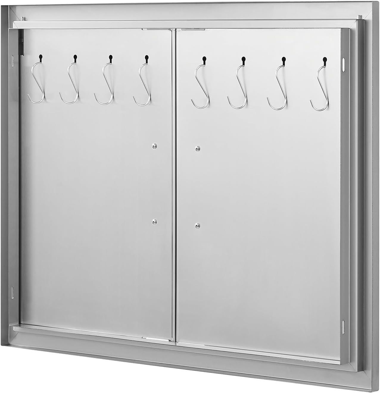 BBQ Access Door 79x61cm Stainless Steel Double