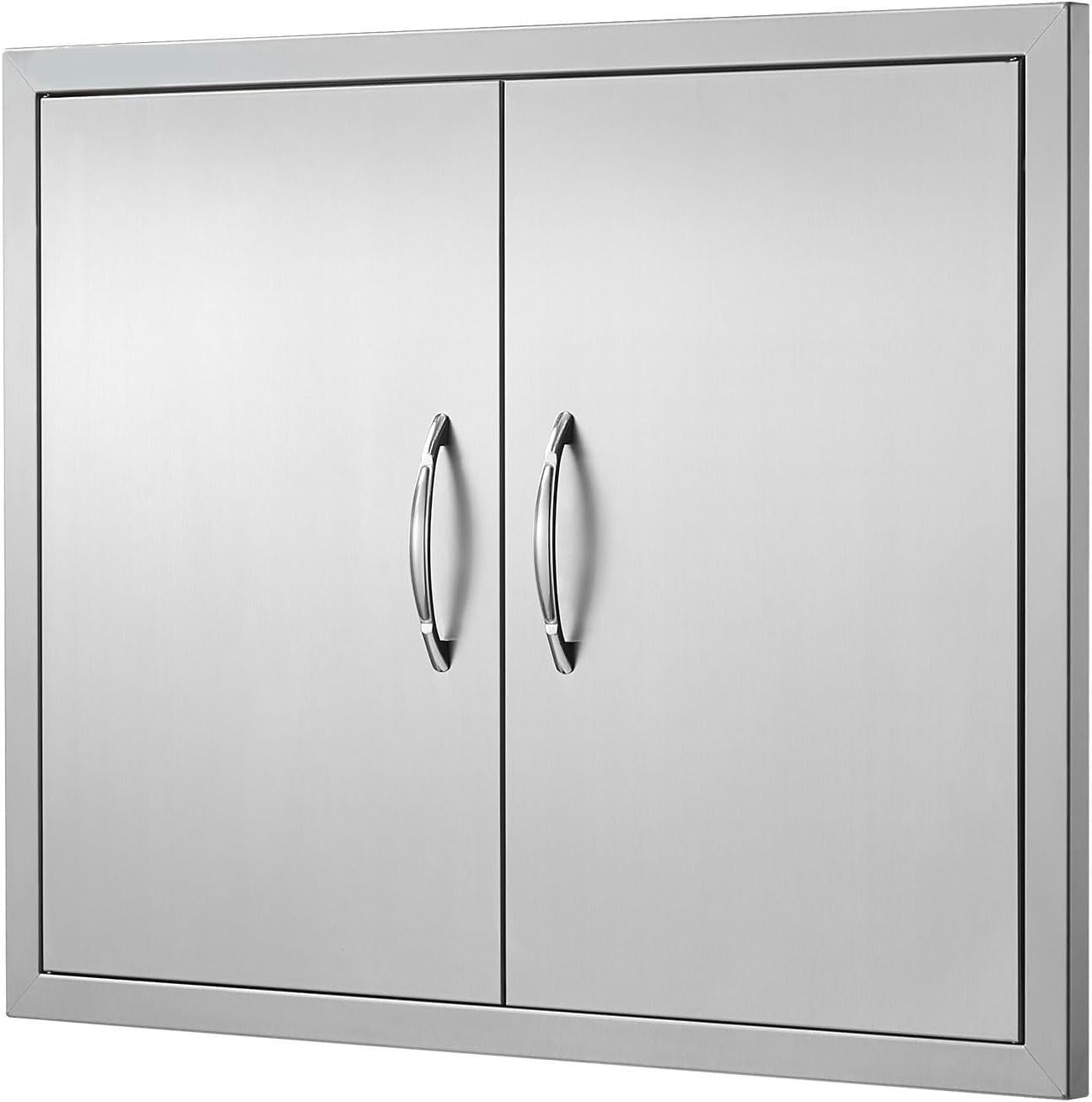 BBQ Access Door 79x61cm Stainless Steel Double