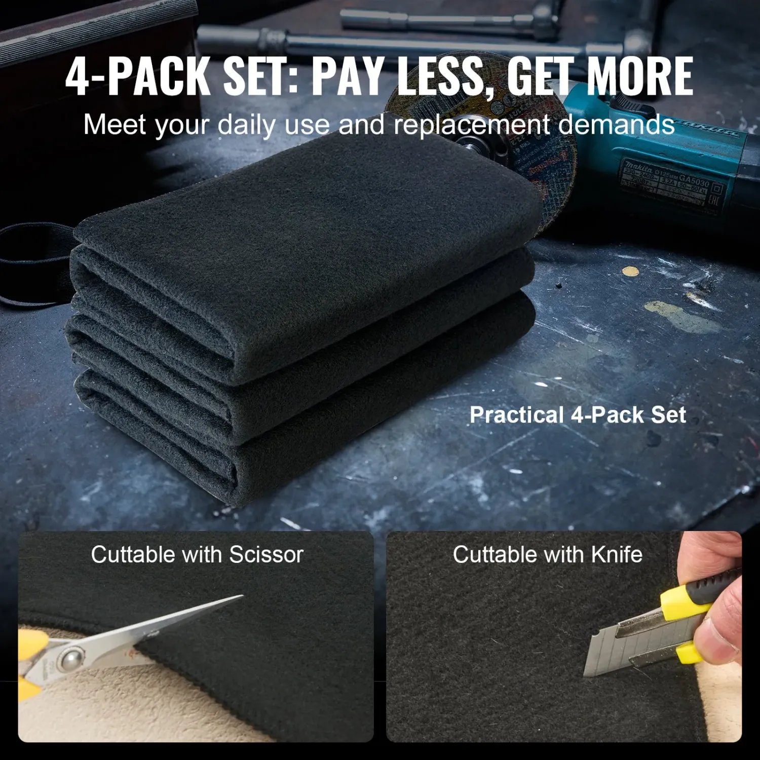 Carbon Felt Welding Blanket 4 Pack 950x910mm