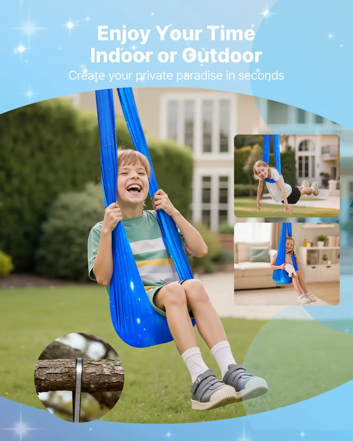 Sensory Swing Double Layer Fabric Hammock