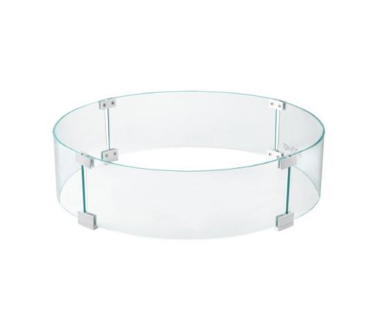 Tempered Glass Fire Pit Wind Guard