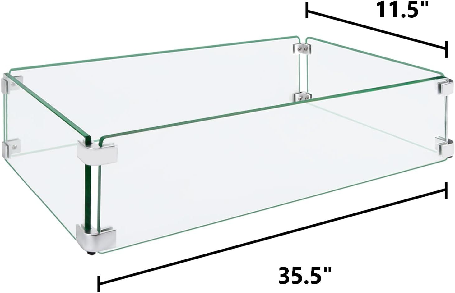 Fire Pit Glass Wind Guard