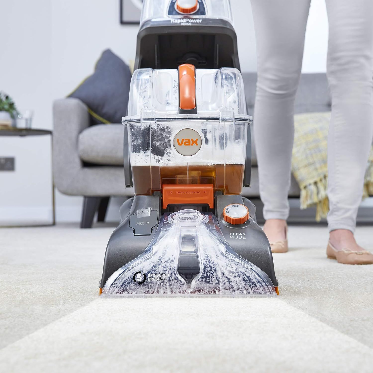 Rapid Power Revive Carpet Cleaner + 1.5L Carpet Cleaning Solution