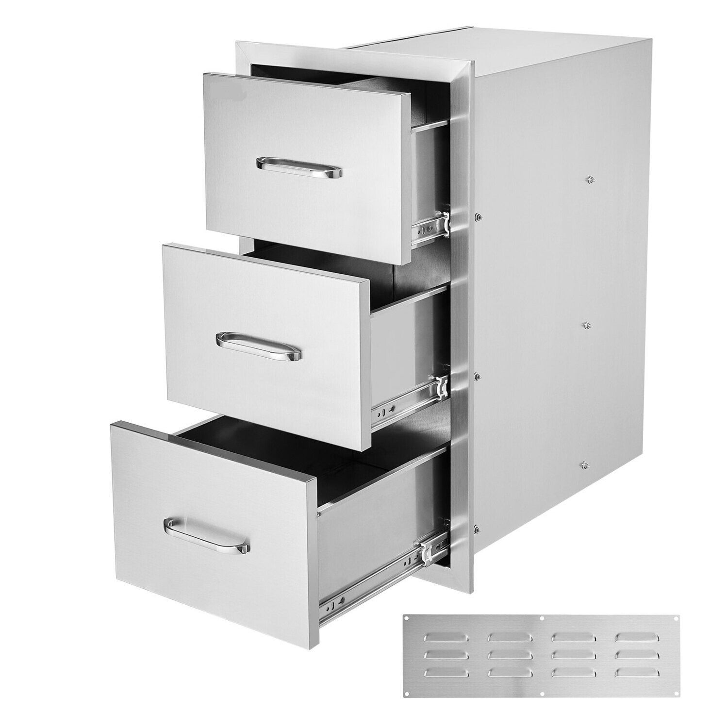 Stainless Steel BBQ Island Triple Drawers