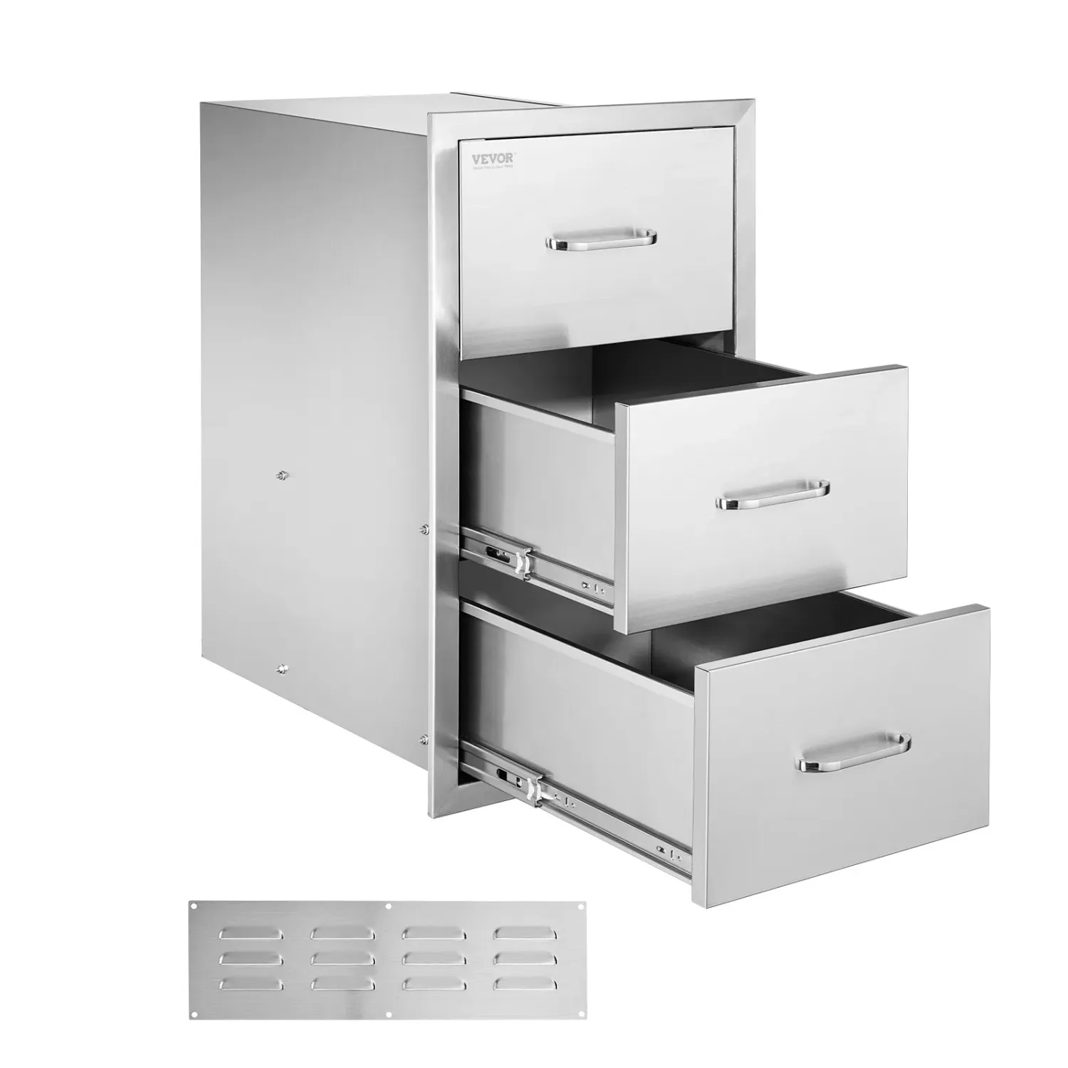 Stainless Steel BBQ Island Triple Drawers