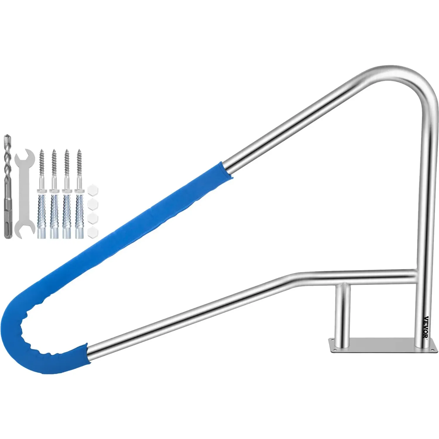 Pool Handrail 4FT Stainless Steel Swimming with Nylon Grip Cover