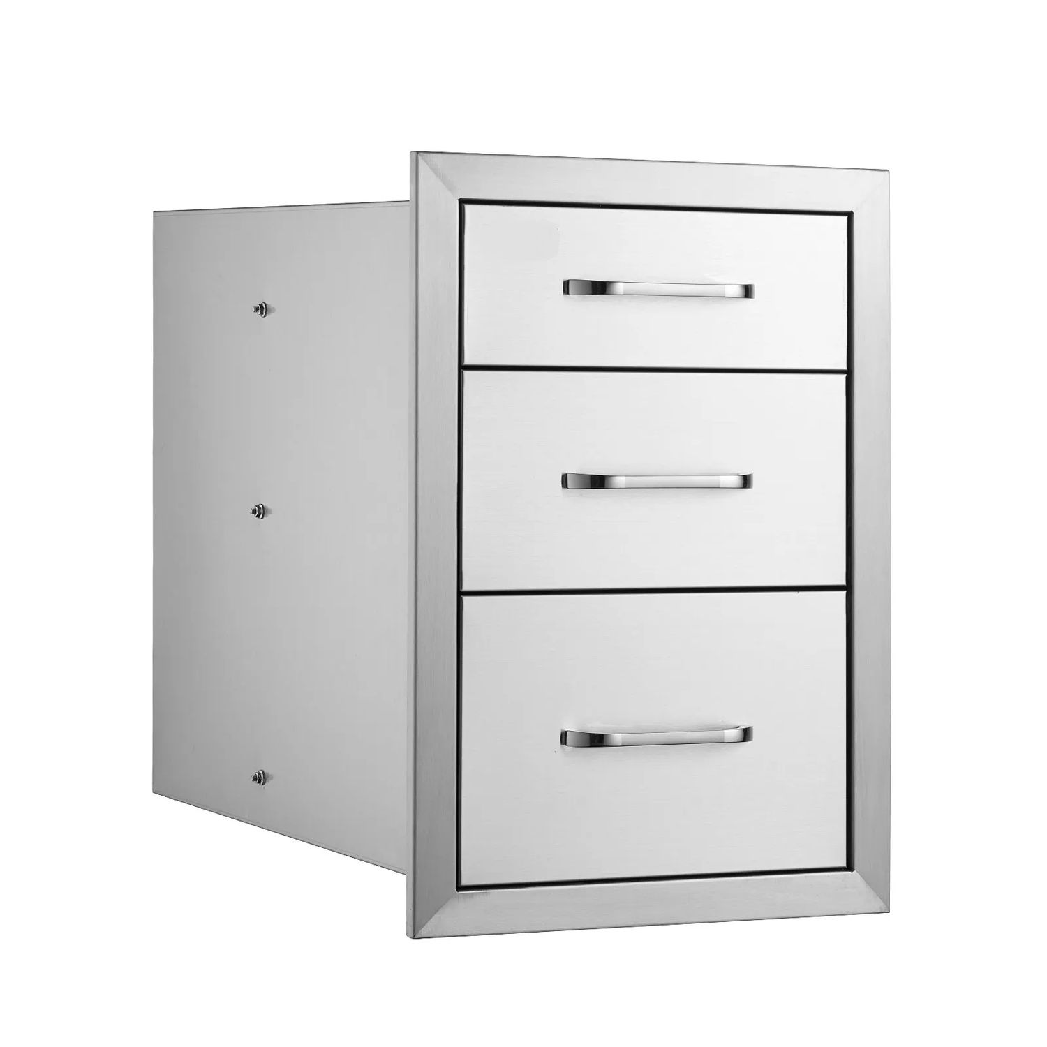 Stainless Steel 3 Chest Of Outdoor Kitchen Drawers 14 x 20.3 x 23.2 inch