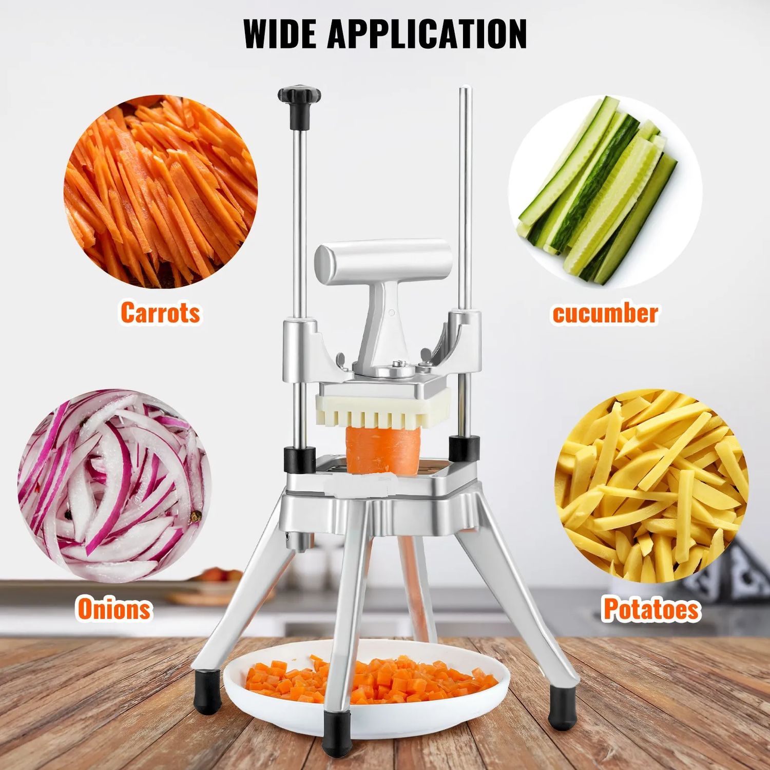 Stainless Steel 1/4-Inch Commercial Vegetable Dicer