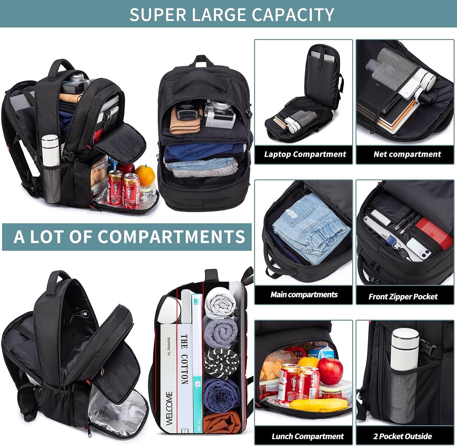 50L Business Backpack Water Resistant Laptop Bag