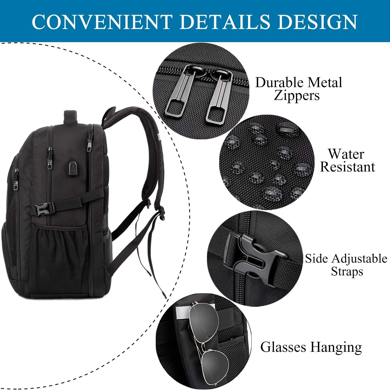 50L Large Capacity Travel Laptop Backpack