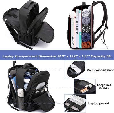 50L Large Capacity Travel Laptop Backpack