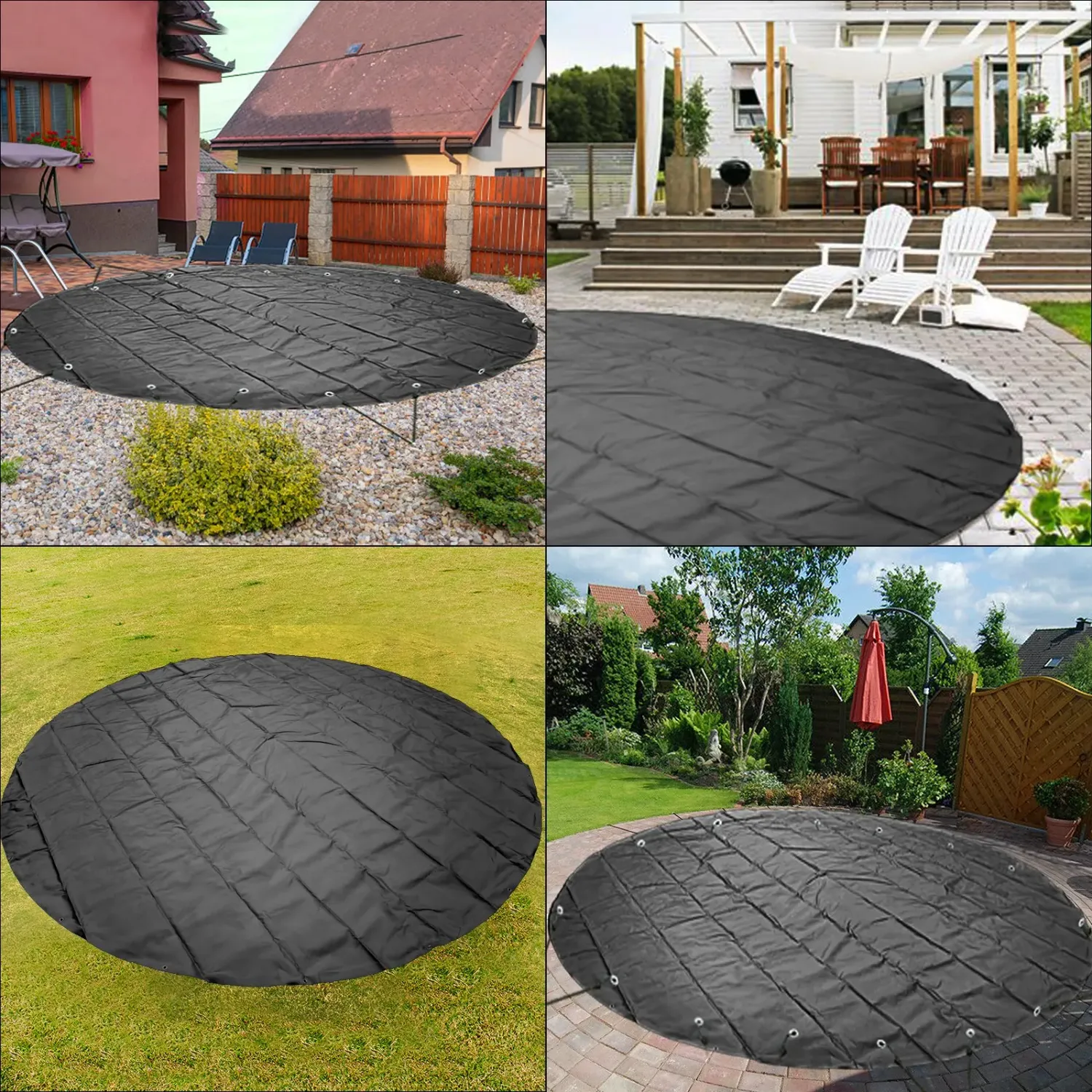 Safety 4m Round Pool Cover – Heavy-Duty PVC Cover for 3.7m Pools