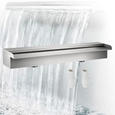 Waterfall Spillway — 60cm Stainless Steel Pool Fountain Water Feature | Garden Ponds, Stone Baskets, Pond Walls & Swimming Pools — 60 x 11.5 x 8 cm Waterfall Spillway — 60cm Stainless Steel Pool Fountain Water Feature | Garden Ponds, Stone Baskets, Pond Walls & Swimming Pools — 60 x 11.5 x 8 cm