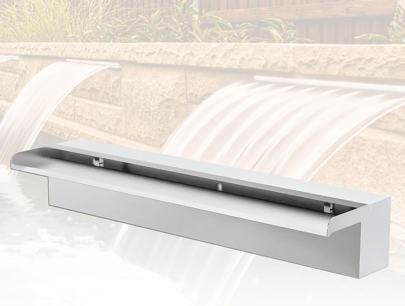 Stainless Steel Waterfall Spillway Blade – 15cm Garden Pond Water Feature