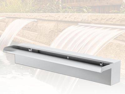 Stainless Steel Waterfall Spillway Blade – 15cm Garden Pond Water Feature