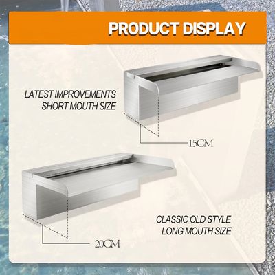Stainless Steel Waterfall Spillway Blade – 15cm Garden Pond Water Feature