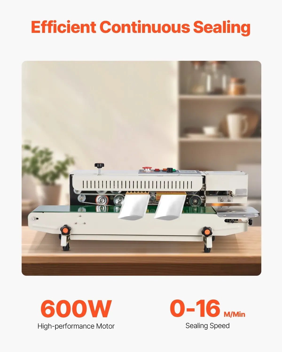 Automatic Continuous Band Sealing Machine – 500W / 600W Industrial Bag Sealer