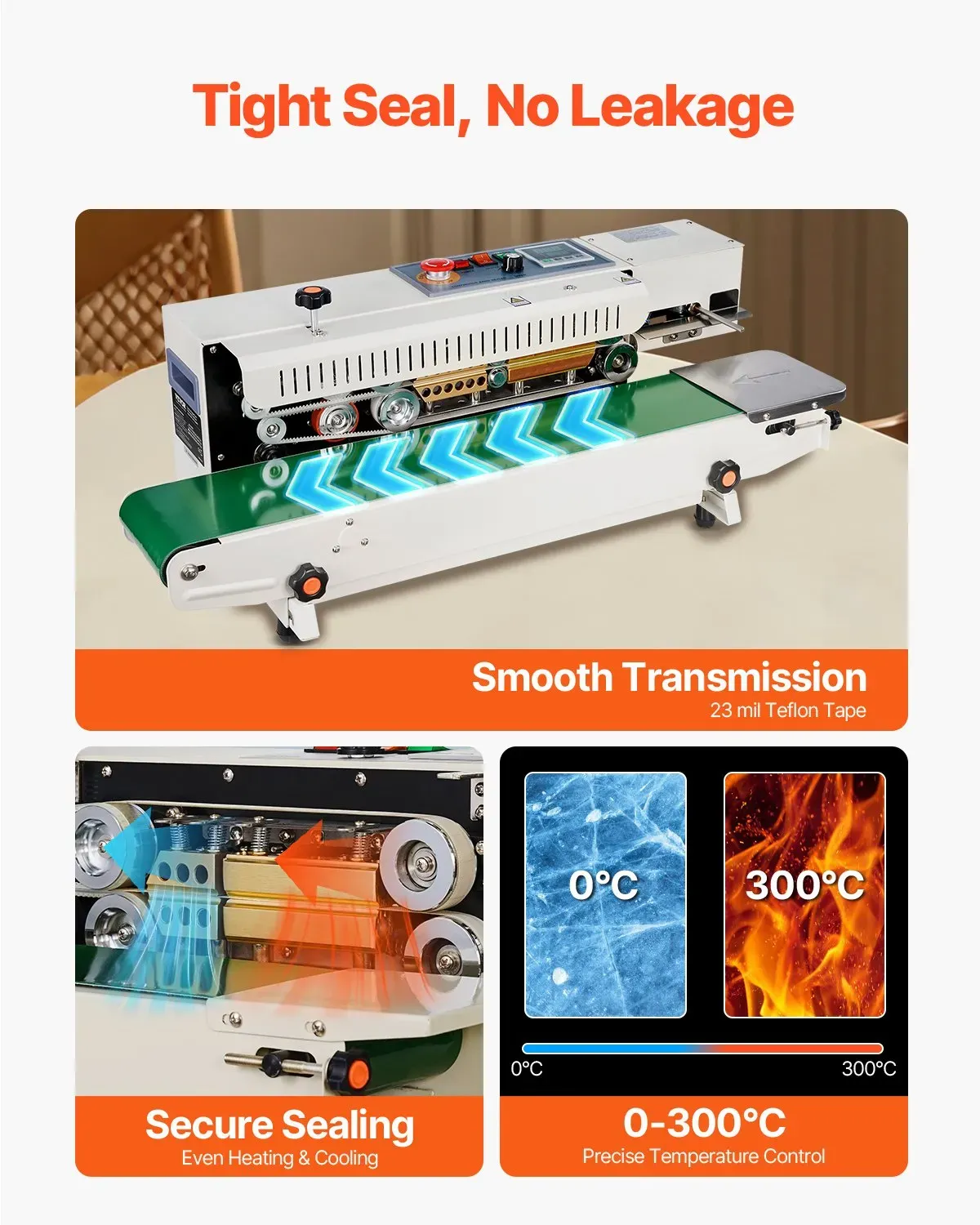 Automatic Continuous Band Sealing Machine – 500W / 600W Industrial Bag Sealer