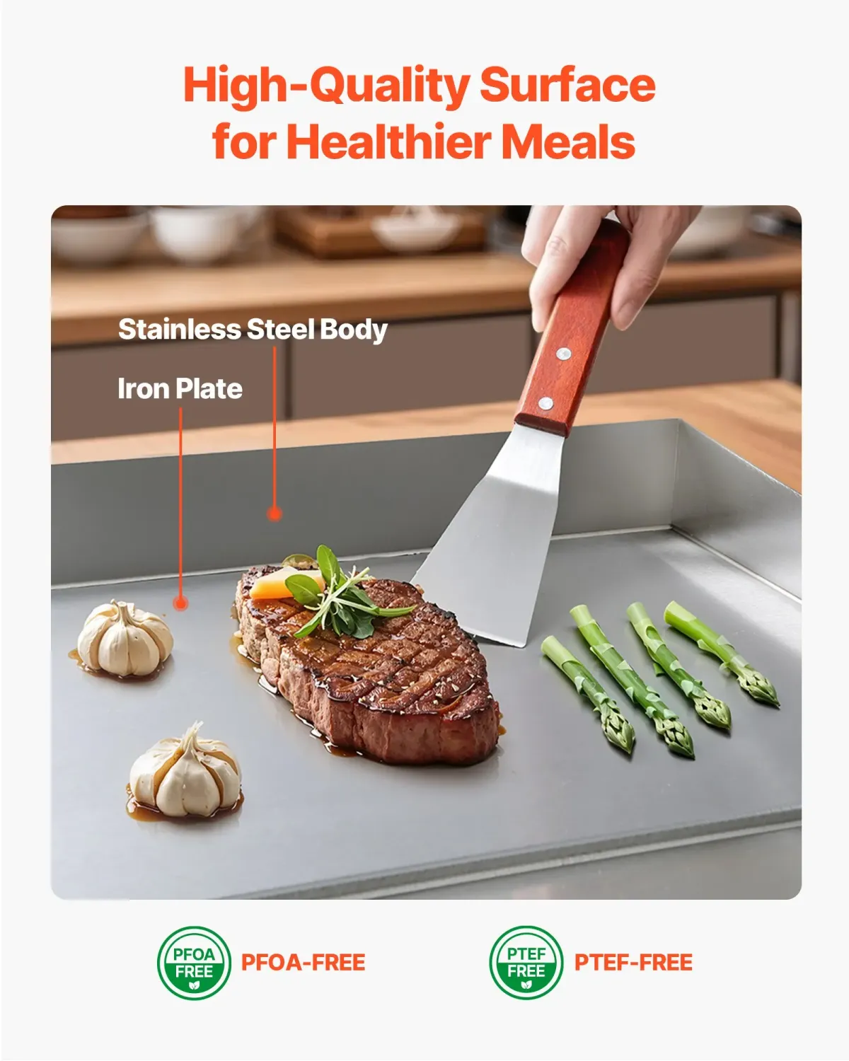 4400W Commercial Electric Griddle Grill Stainless Steel Flat Top