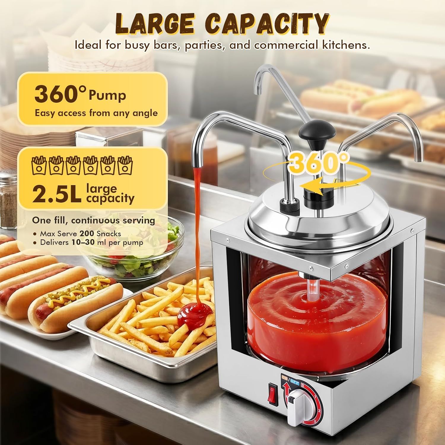 Electric Nacho Cheese Warmer Commercial Dispenser