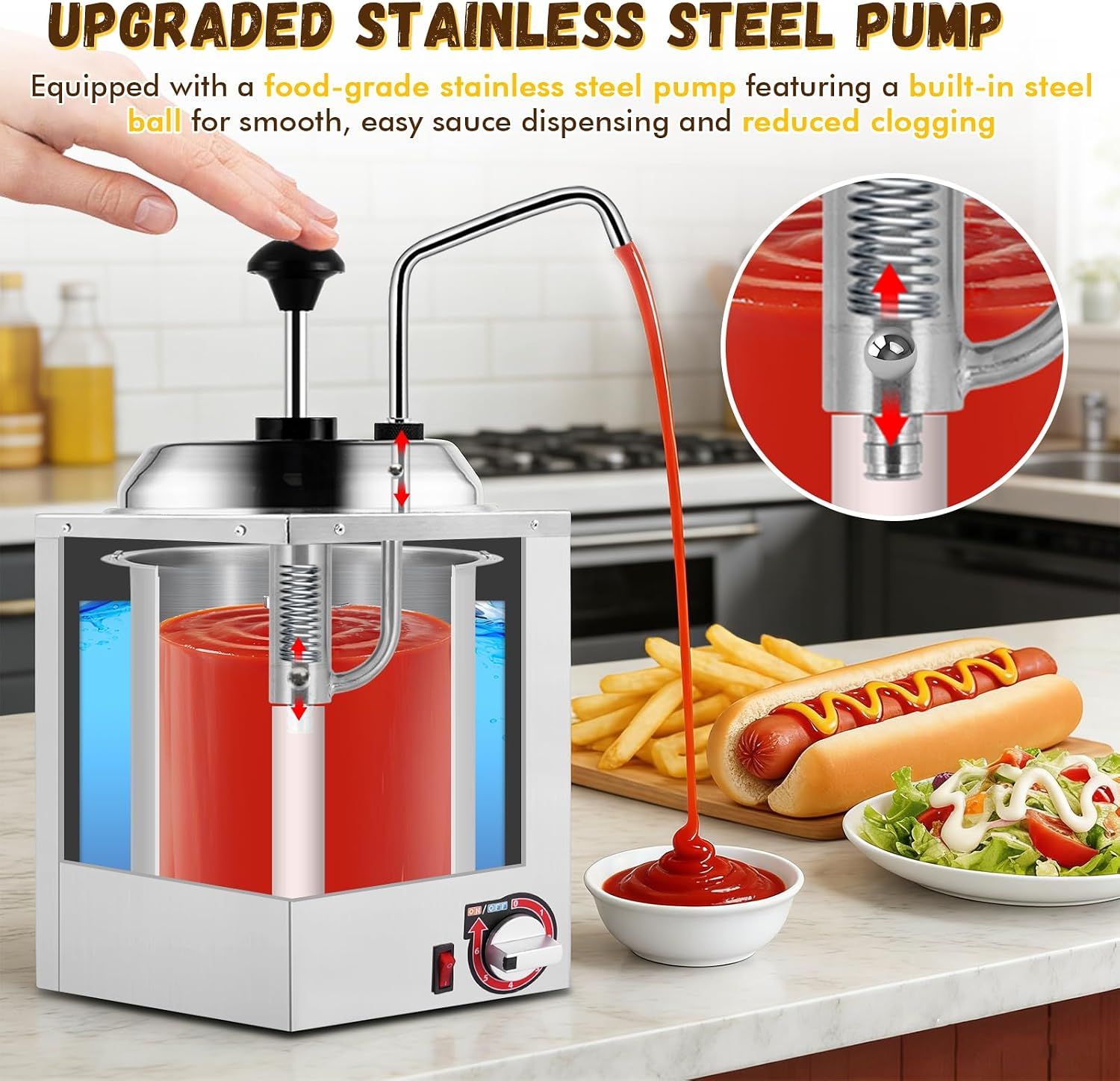 Electric Nacho Cheese Warmer Commercial Dispenser