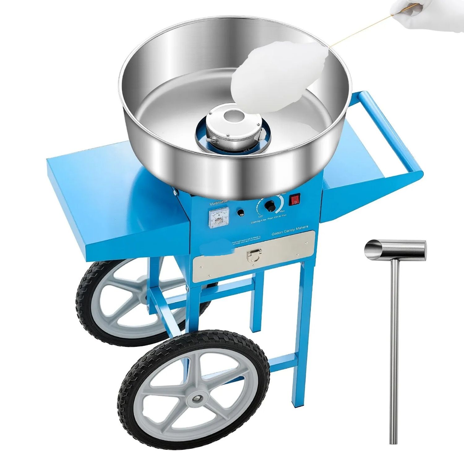 1000W Commercial Cotton Candy Machine with Cart