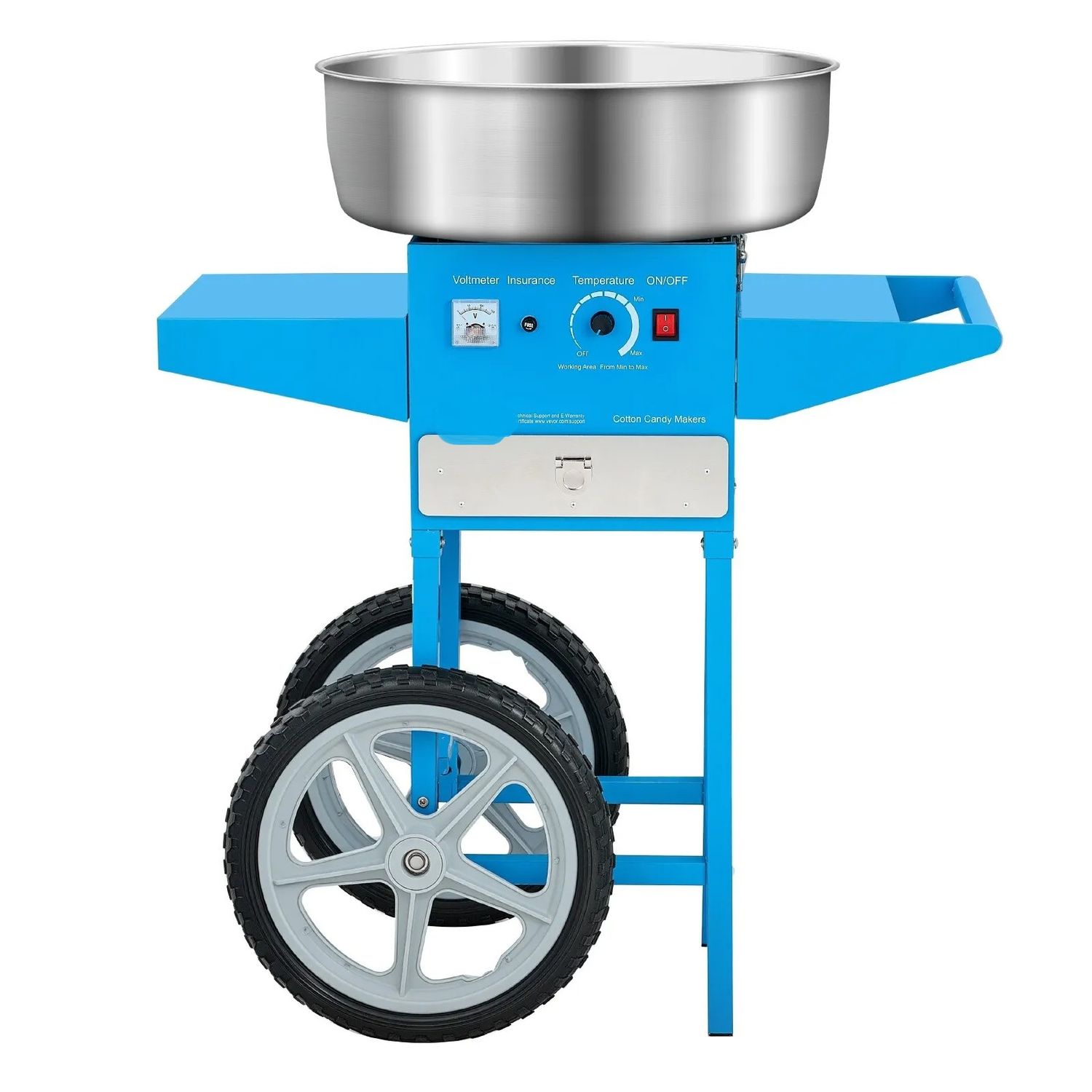 1000W Commercial Cotton Candy Machine with Cart
