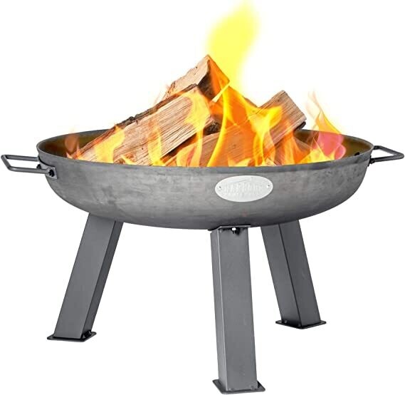 Raw Cast Iron Fire Pit – Black Wood-Burning Outdoor Fire Bowl