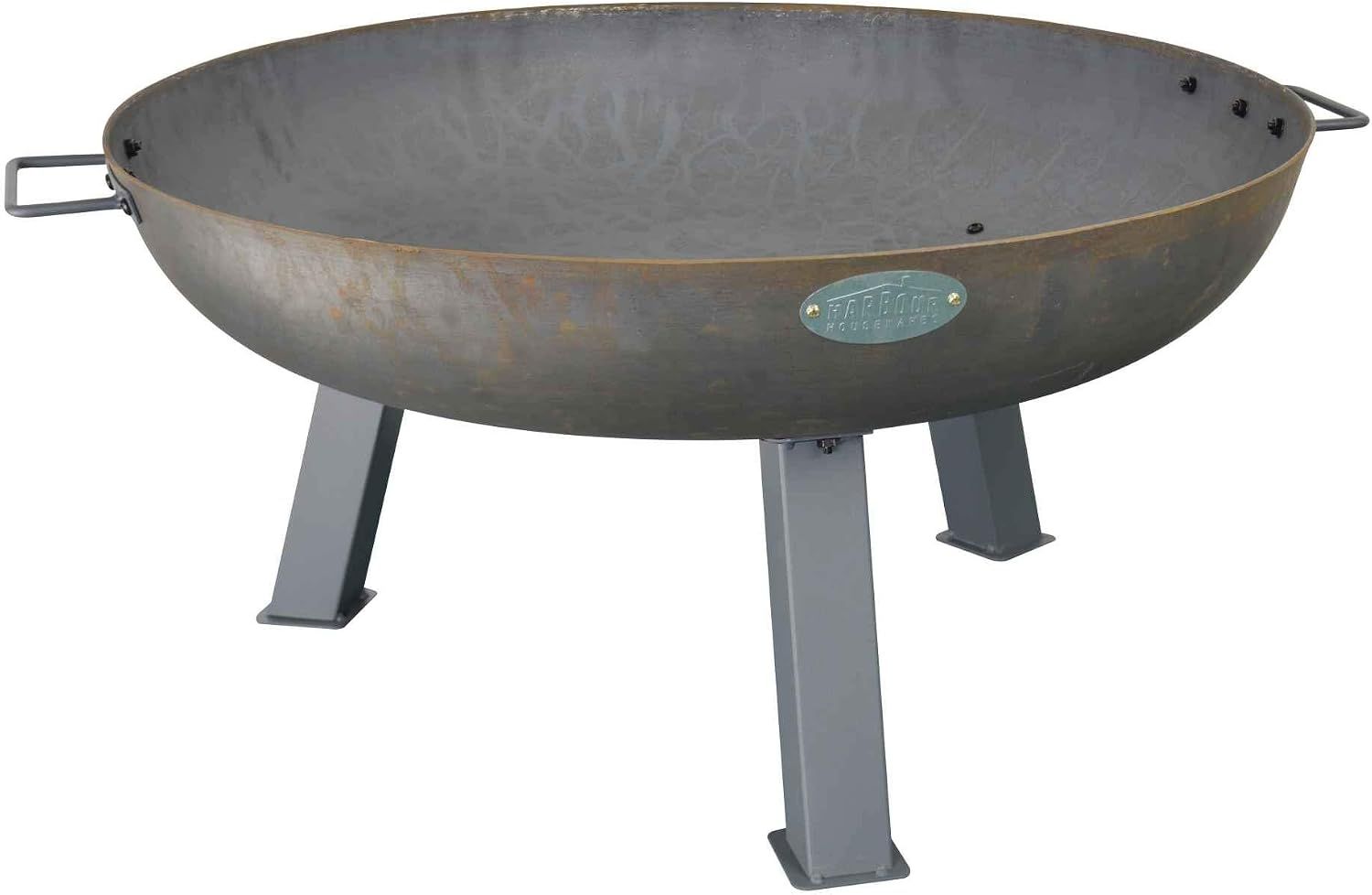 Raw Cast Iron Fire Pit – Black Wood-Burning Outdoor Fire Bowl