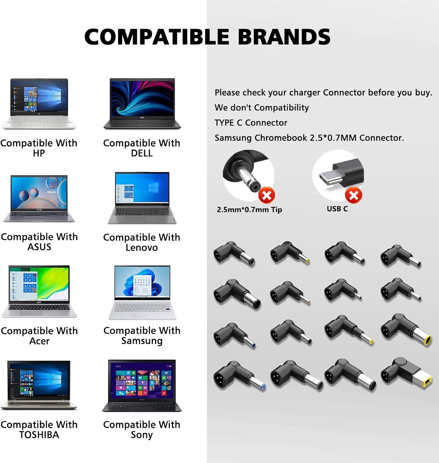 Universal Power Supply for Notebook Laptop Charger