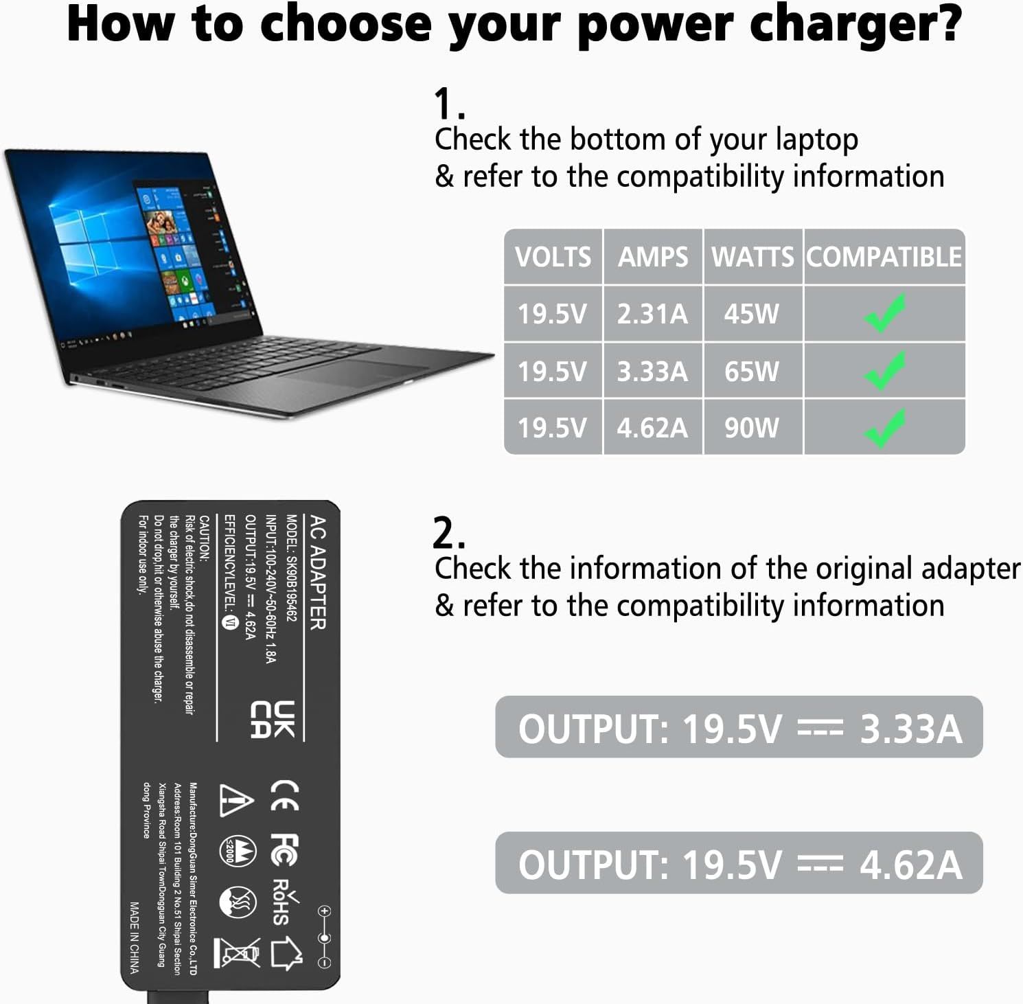 Universal Power Supply for Notebook Laptop Charger