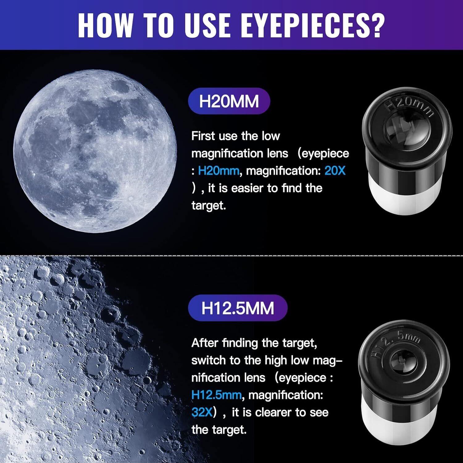 Children's and Beginner's Astronomical Telescope, with Finder Scopes, Compasses, and Adjustable Tripods