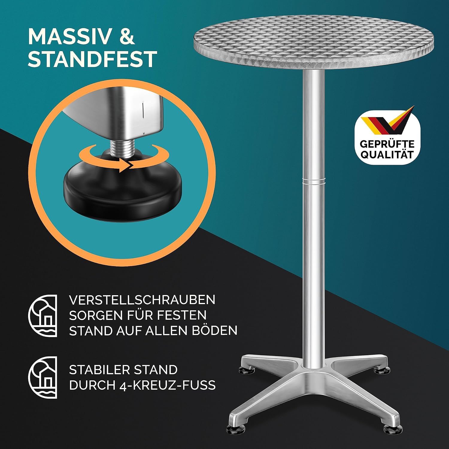 Height-Adjustable Bistro Bar Table