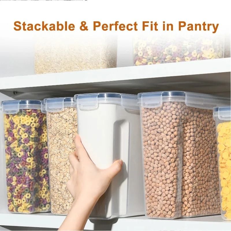 4L Airtight Food Storage Containers 2 Pack BPA Free Kitchen Storage Boxes