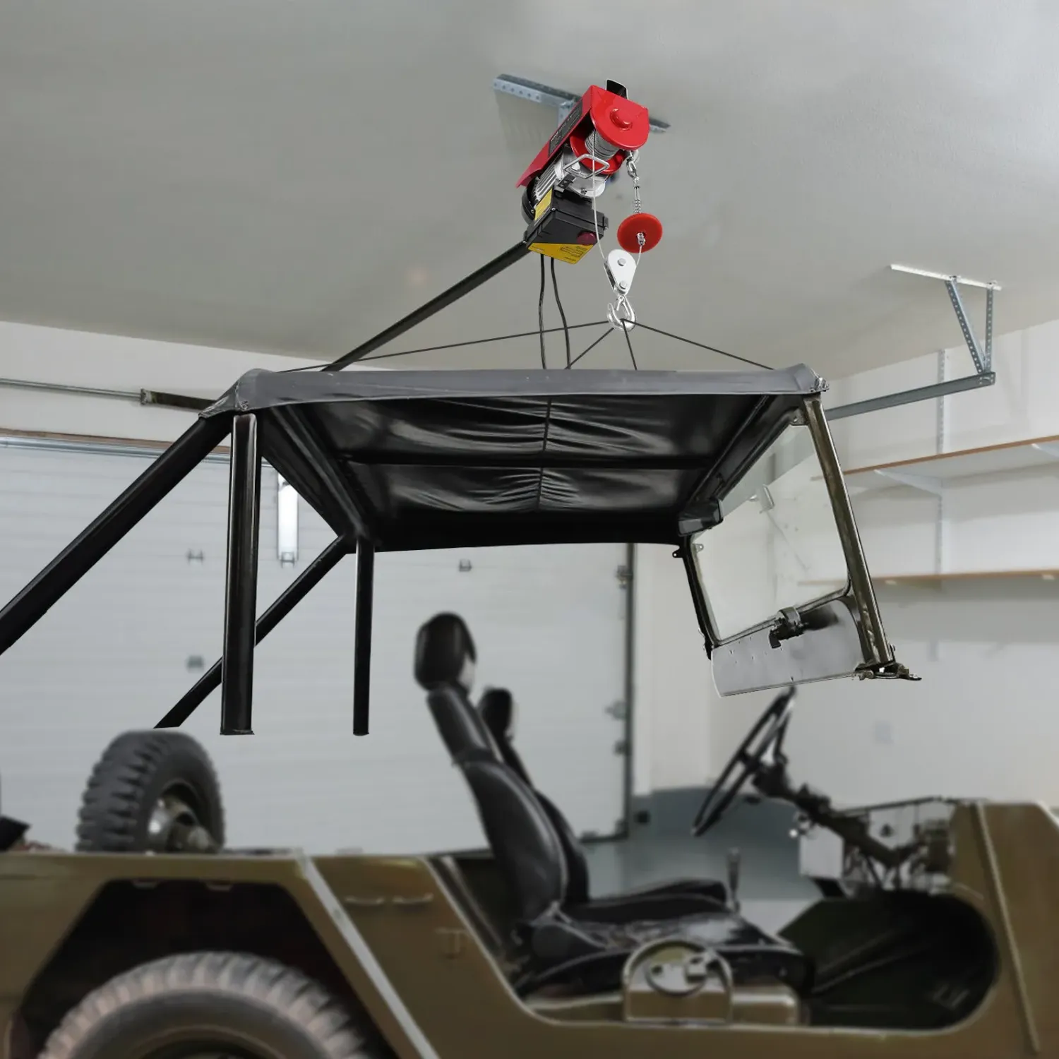 Electric Cable Hoist – 200 kg Capacity, Wired &amp; Wireless Remote Control