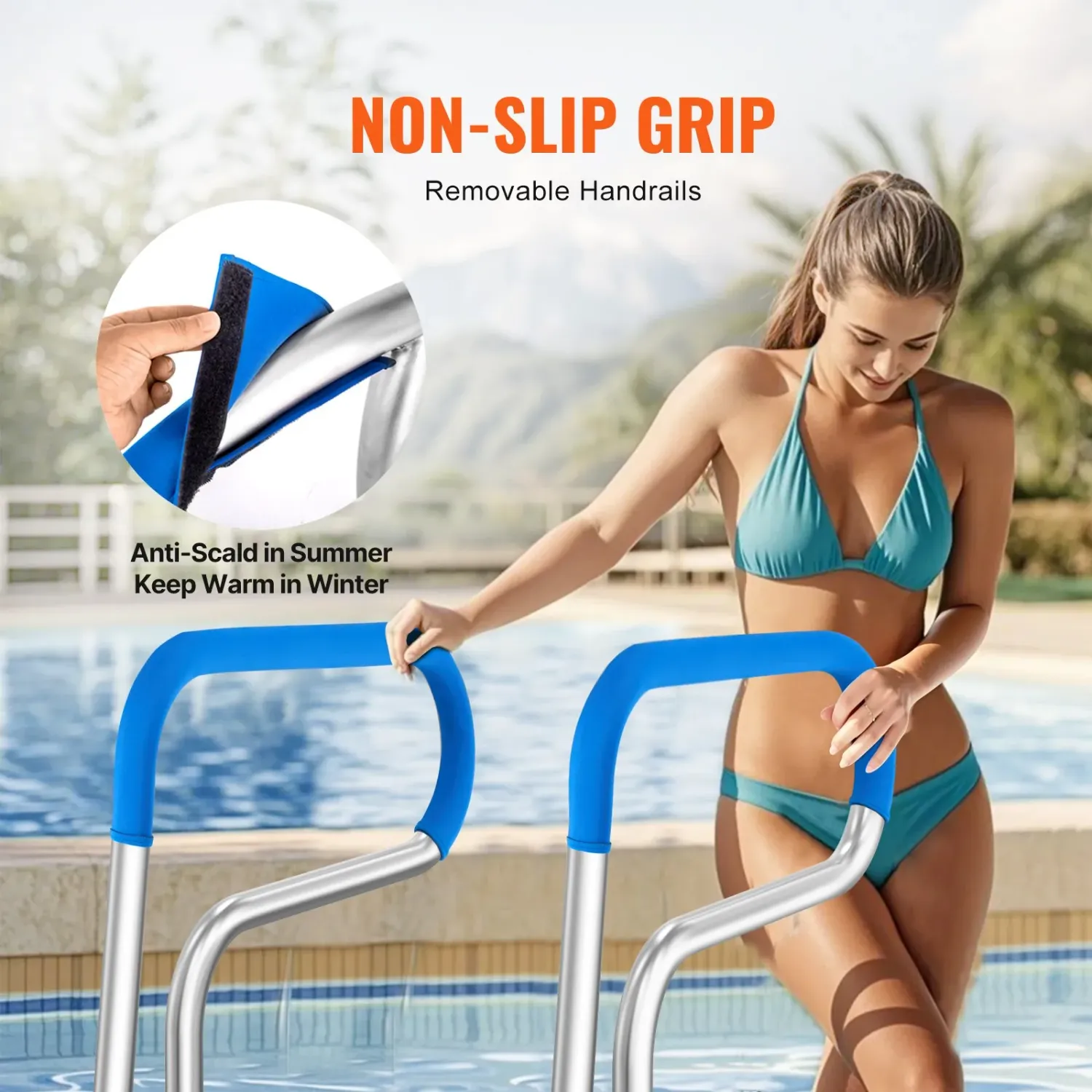 Swimming Pool Handrail Ladder Stainless Steel