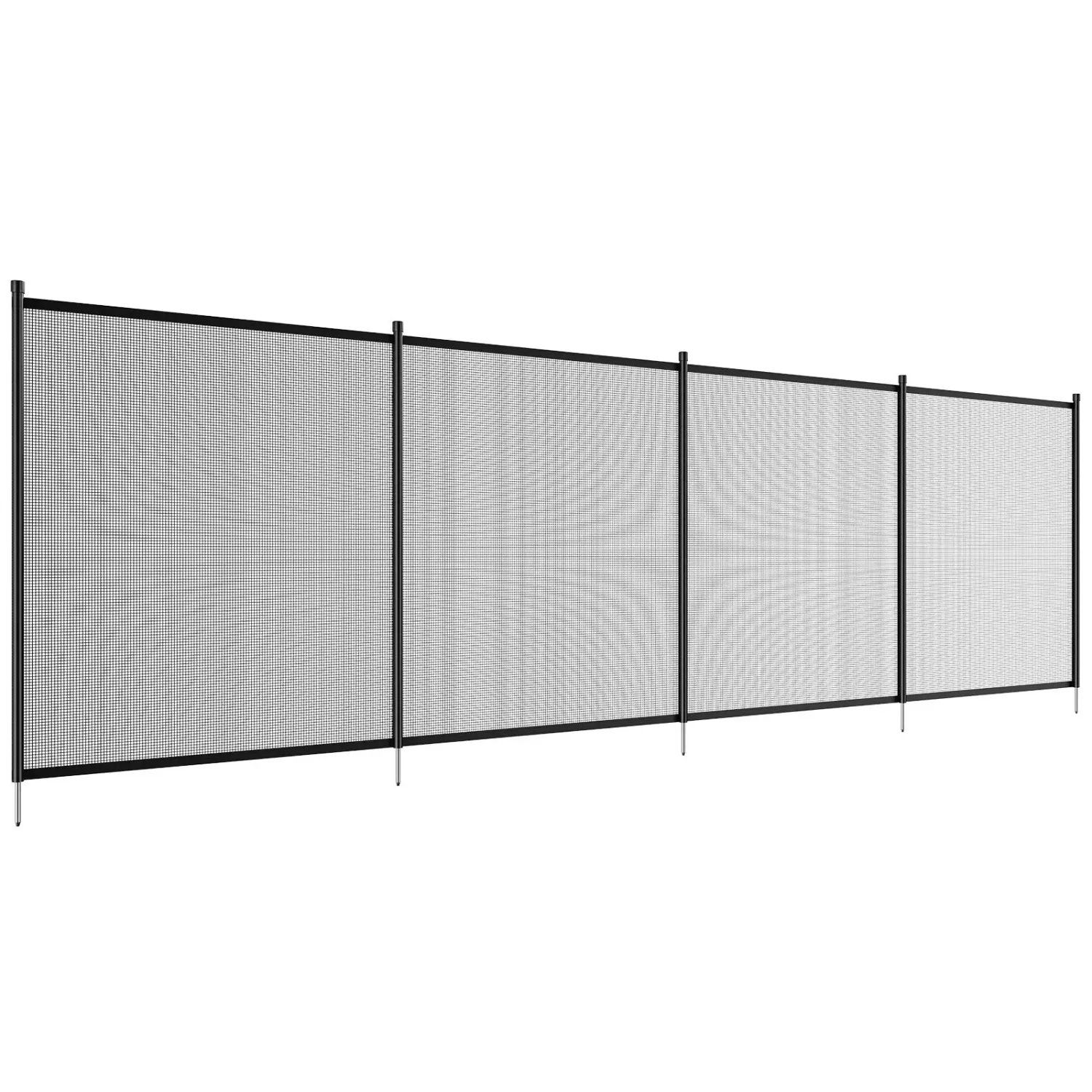 Removable 4 × 12ft Pool Safety Fence – Black Teslin PVC Mesh