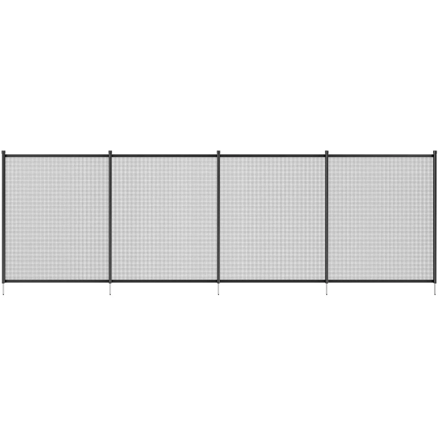 Removable 4 × 12ft Pool Safety Fence – Black Teslin PVC Mesh