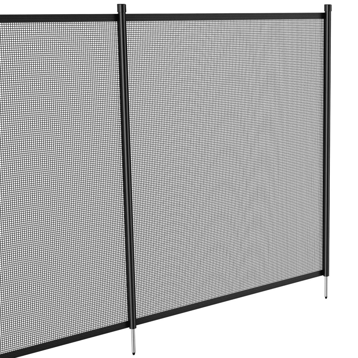 Removable 4 × 12ft Pool Safety Fence – Black Teslin PVC Mesh