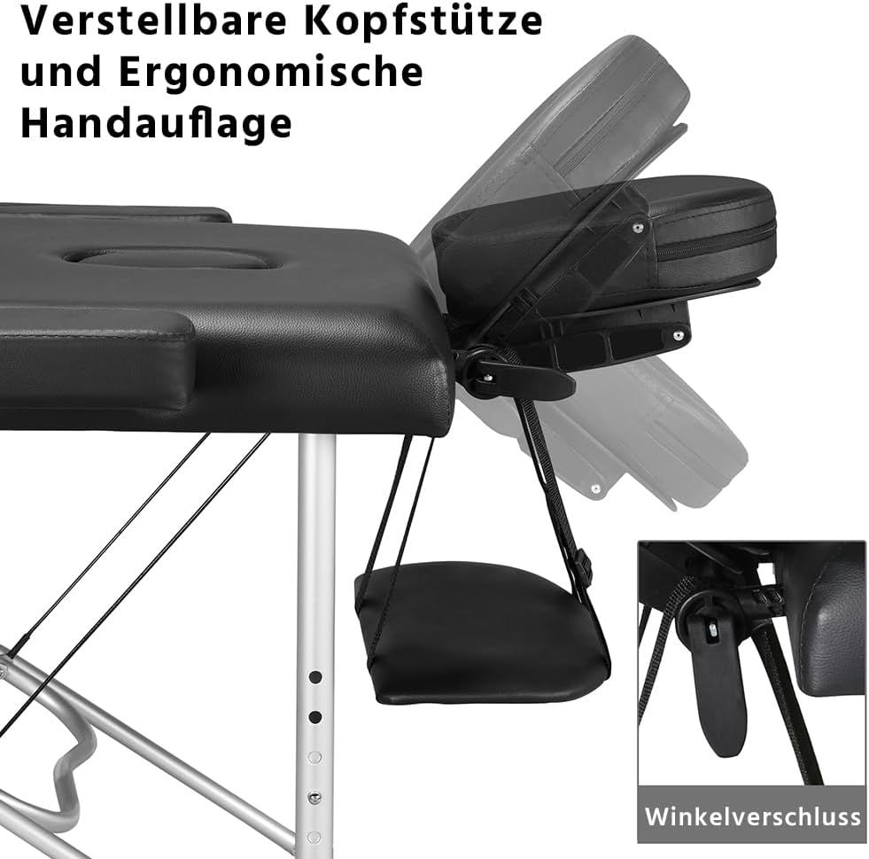 Folding Massage Table 2 Zone Height Adjustable