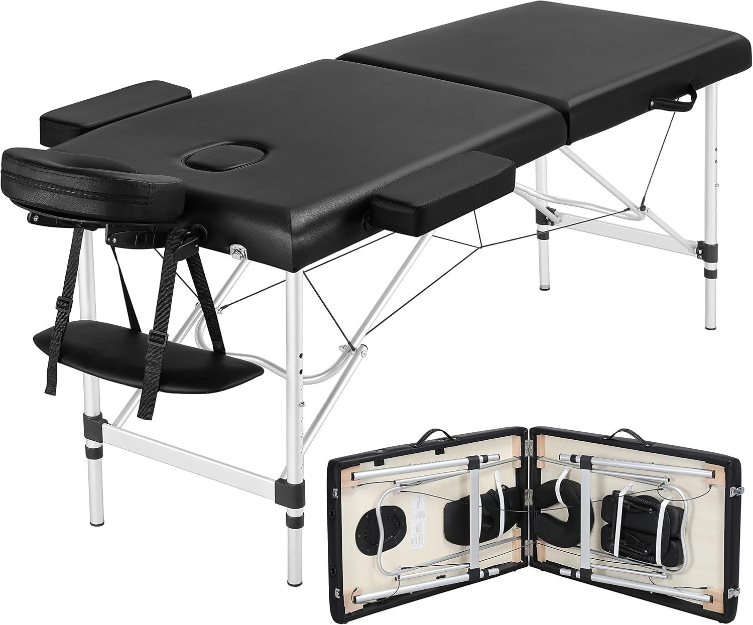 Folding Massage Table 2 Zone Height Adjustable