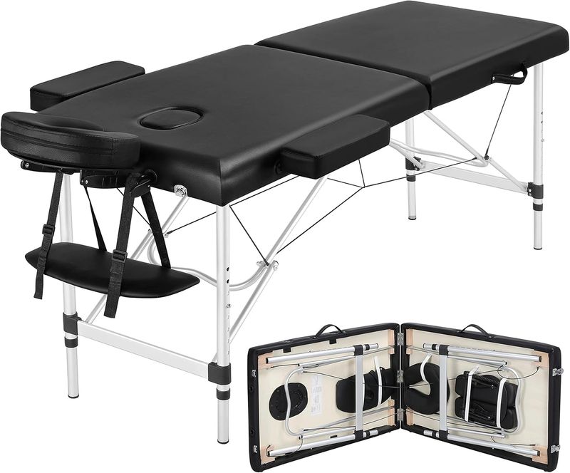 Folding Massage Table 2 Zone Height Adjustable