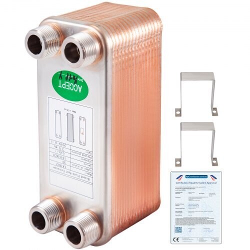 30 Plate Heat Exchanger 3/4" Stainless Steel 316L