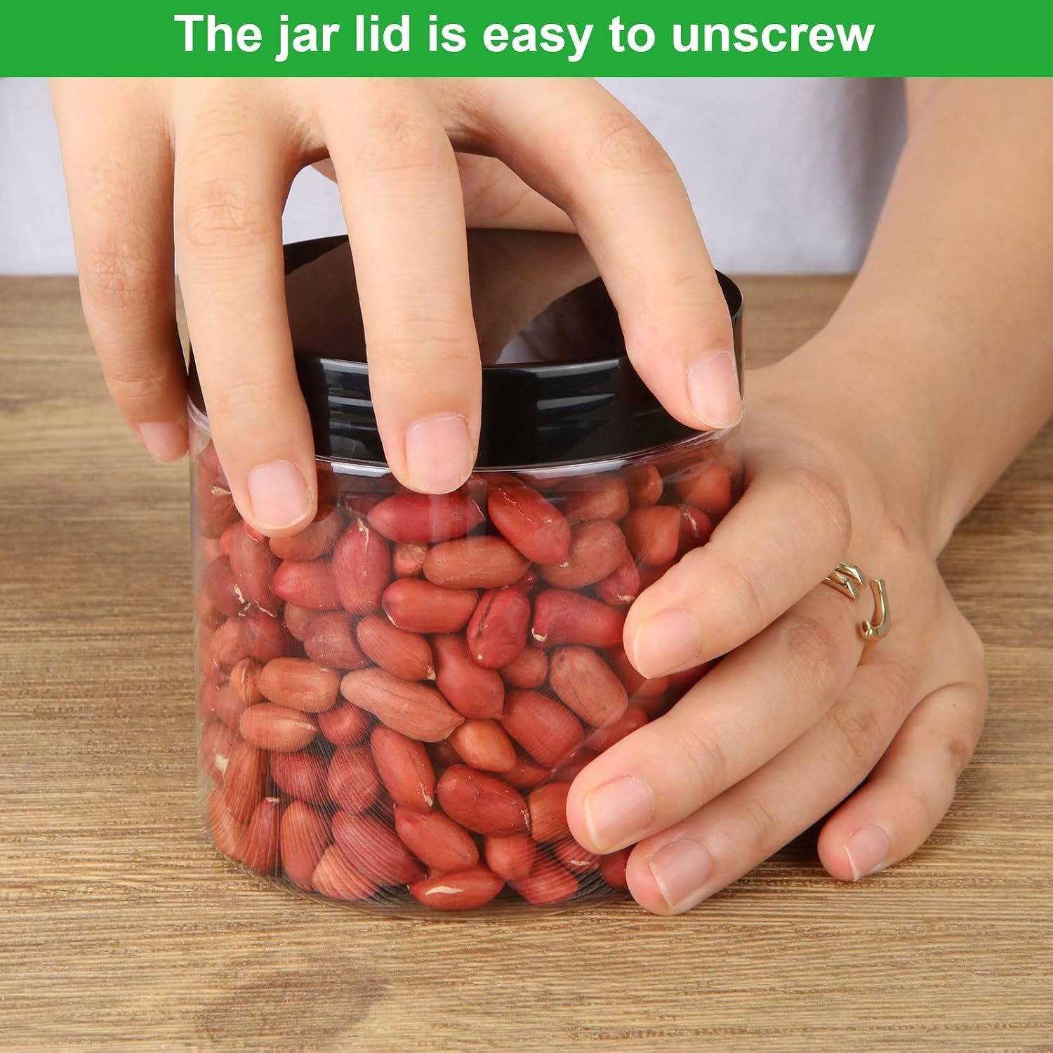 Airtight Plastic Storage Jars with Lids